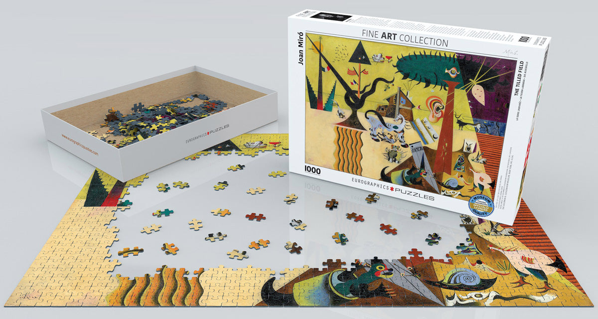 Miro&#39;s The Tilled Field 1000 Piece Puzzle - Quick Ship - Puzzlicious.com