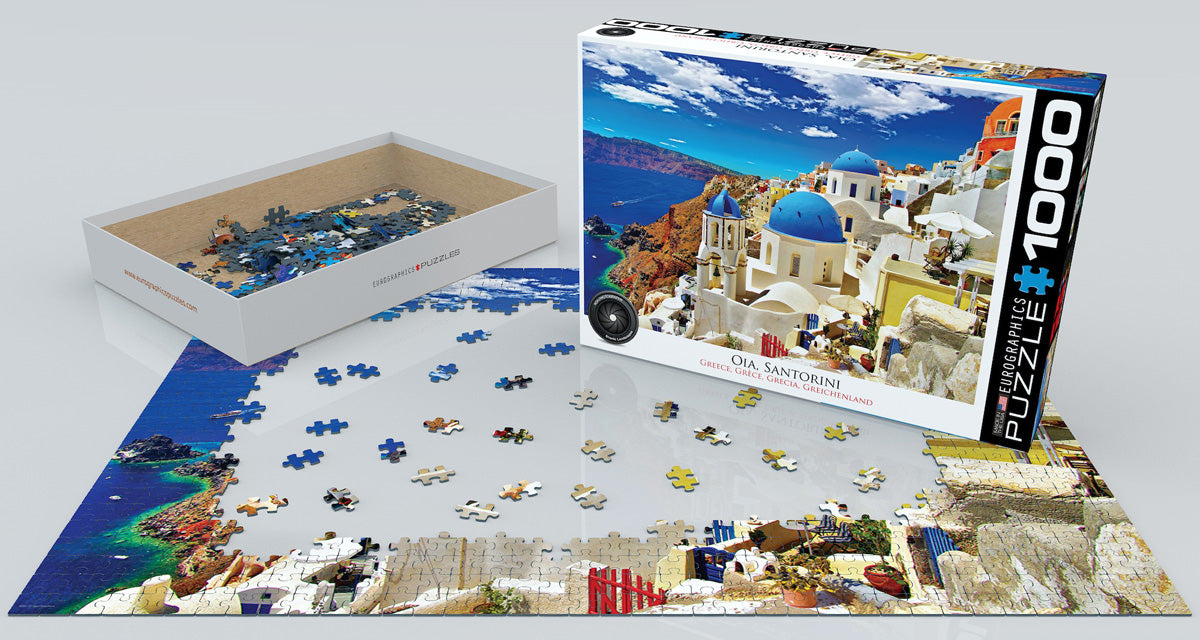 Oia Santorini Greece 1000 Piece Puzzle - Quick Ship - Puzzlicious.com