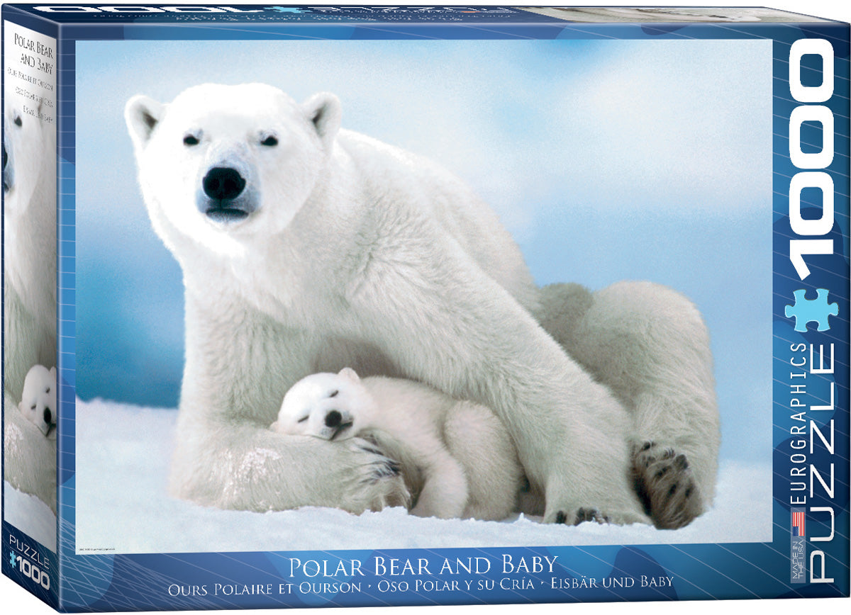 Polar Bear &amp; Baby 1000 Piece Puzzle - Quick Ship - Puzzlicious.com