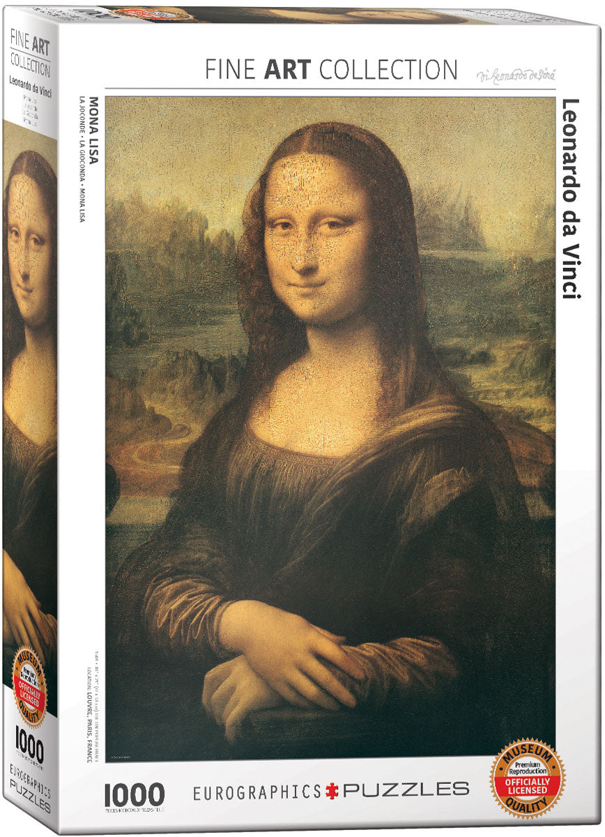 Da Vinci&#39;s Mona Lisa 1000 Piece Puzzle - Quick Ship - Puzzlicious.com