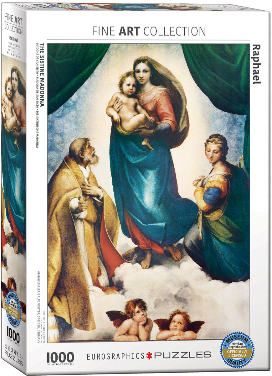 Raphael&#39;s Sistine Madonna 1000 Piece Puzzle - Quick Ship - Puzzlicious.com