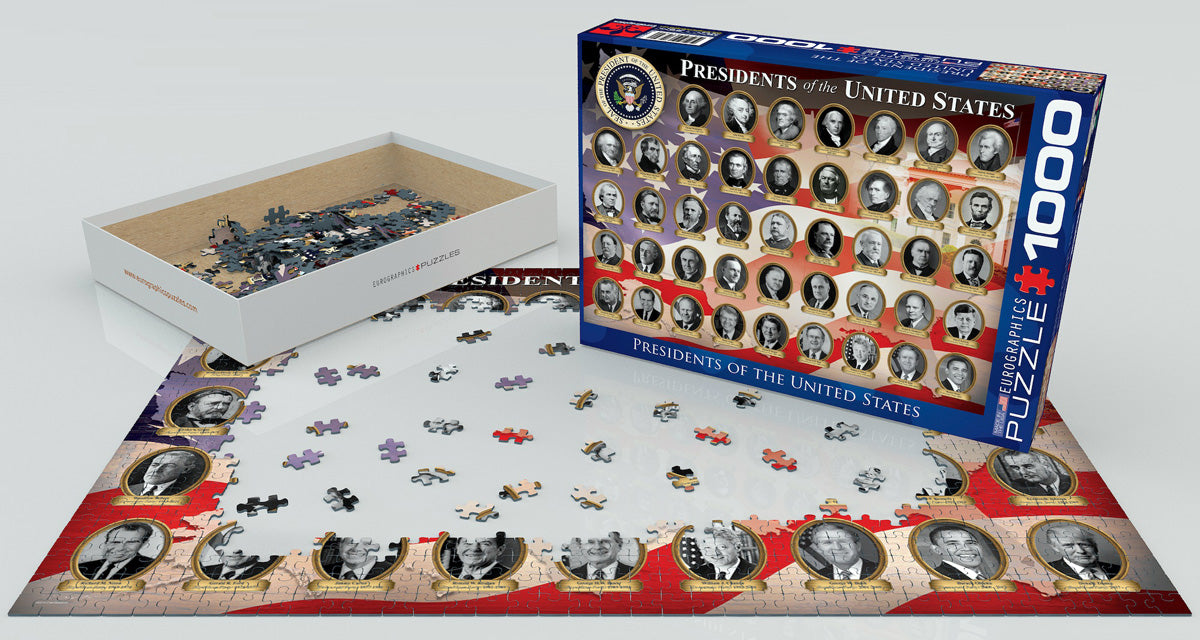 Presidents of the United States 1000 Piece Puzzle - Quick Ship - Puzzlicious.com