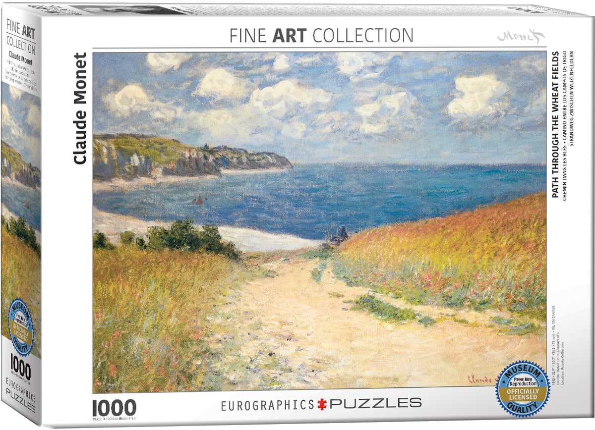 Claude Monet&#39;s Path Through the Wheat Fields 1000 Piece Puzzle - Quick Ship - Puzzlicious.com