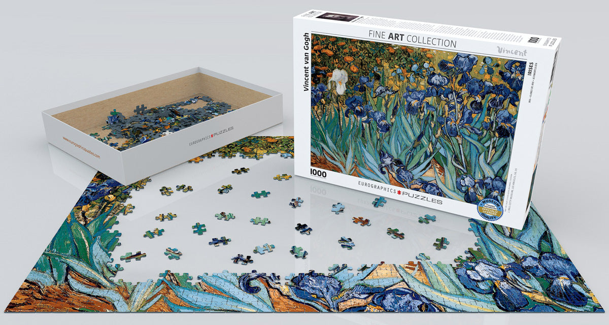 Van Gogh's Irises 1000 Piece Puzzle - Quick Ship - Puzzlicious.com