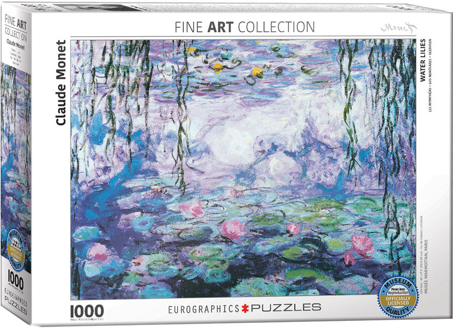 Claude Monet&#39;s Water Lilies 1000 Piece Puzzle - Quick Ship - Puzzlicious.com