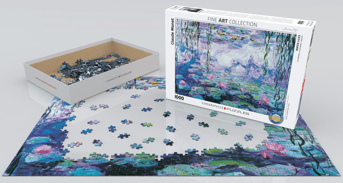 Claude Monet's Water Lilies 1000 Piece Puzzle - Quick Ship - Puzzlicious.com