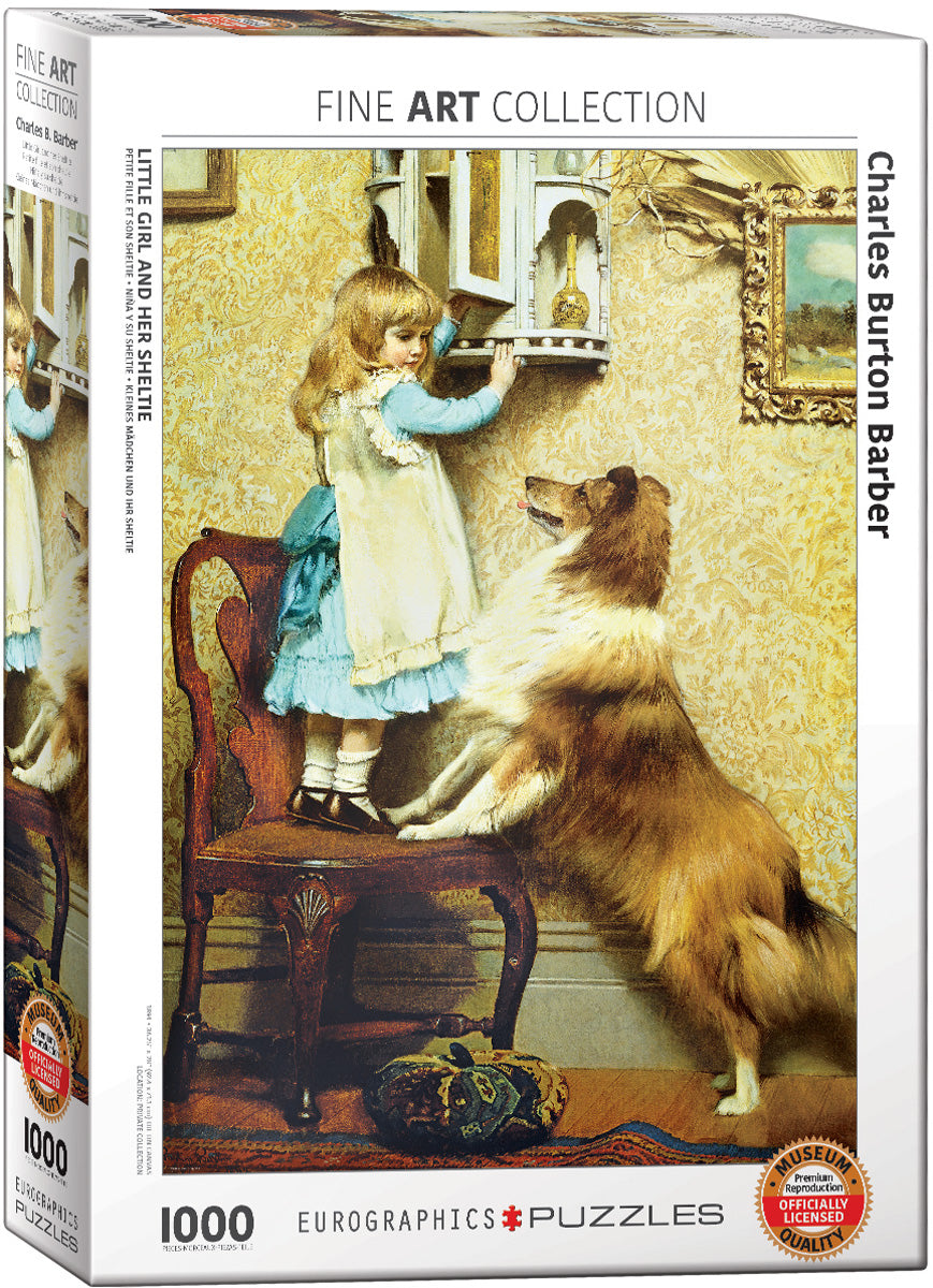 Little Girl and Her Sheltie 1000 Piece Puzzle - Quick Ship - Puzzlicious.com