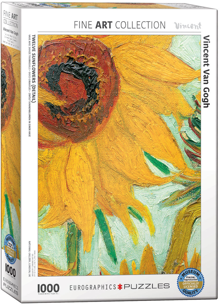 Van Gogh&#39;s Sunflower 1000 Piece Puzzle - Quick Ship - Puzzlicious.com