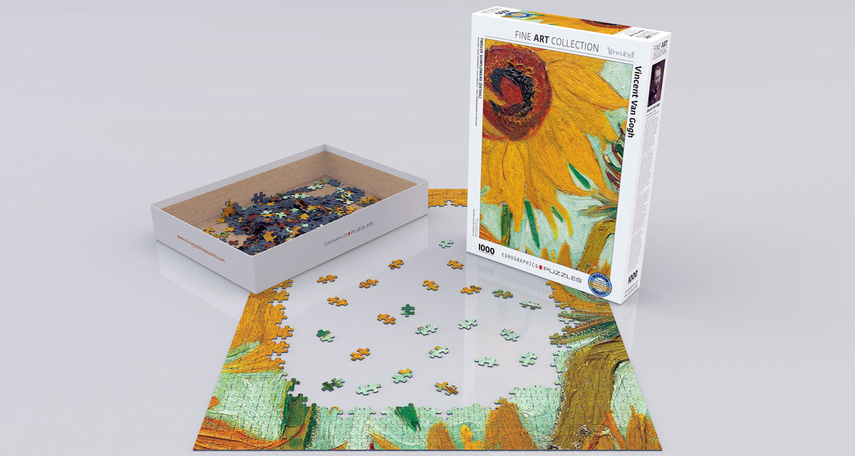 Van Gogh&#39;s Sunflower 1000 Piece Puzzle - Quick Ship - Puzzlicious.com