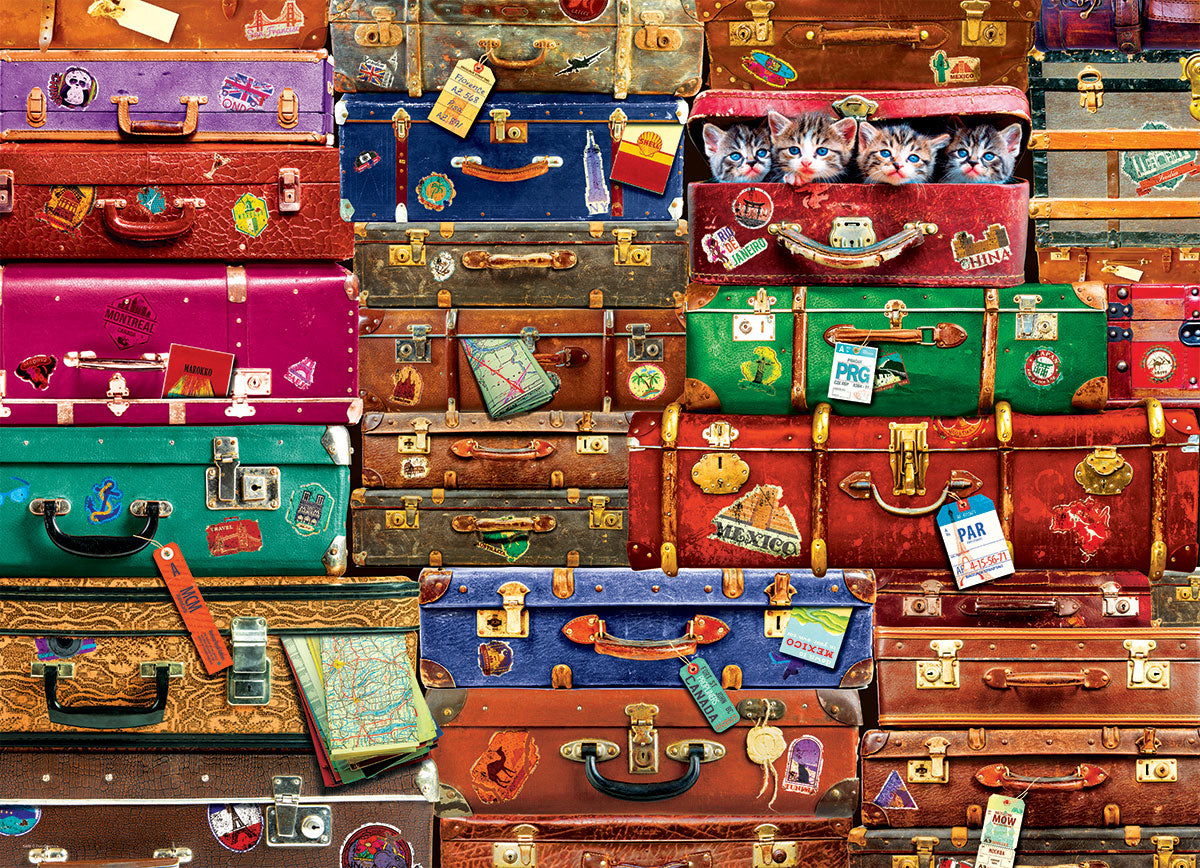 Travel Suitcases 1000 Piece Puzzle - Quick Ship - Puzzlicious.com