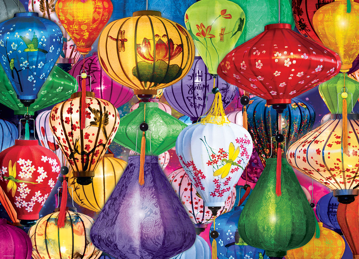 Asian Lanterns 1000 Piece Puzzle - Quick Ship - Puzzlicious.com