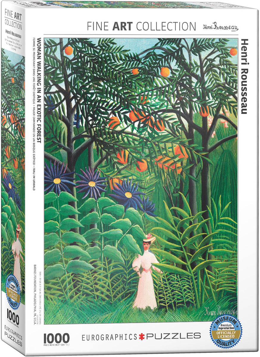 Henri Rousseau&#39;s Woman in an Exotic Forest 1000 Piece Puzzle - Quick Ship - Puzzlicious.com