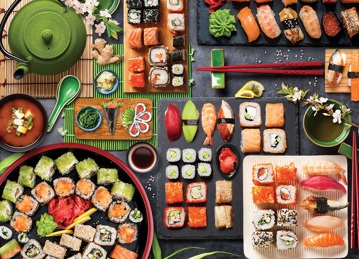 Sushi Table 1000 Piece Puzzle - Quick Ship - Puzzlicious.com