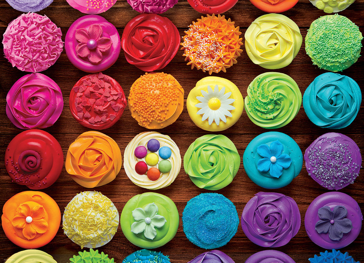 Eurographics Cupcake Rainbow 1000 Piece Puzzle - Quick Ship - Puzzlicious.com