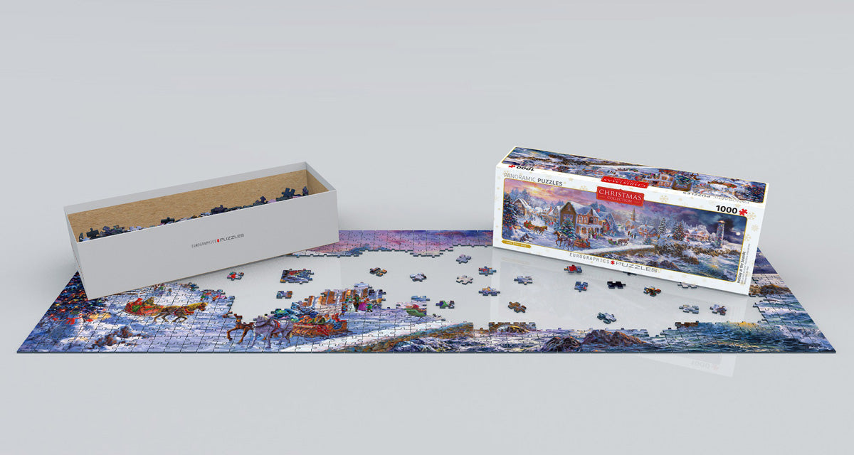 Holiday at the Seaside Panoramic 1000 Piece Puzzle - Quick Ship - Puzzlicious.com