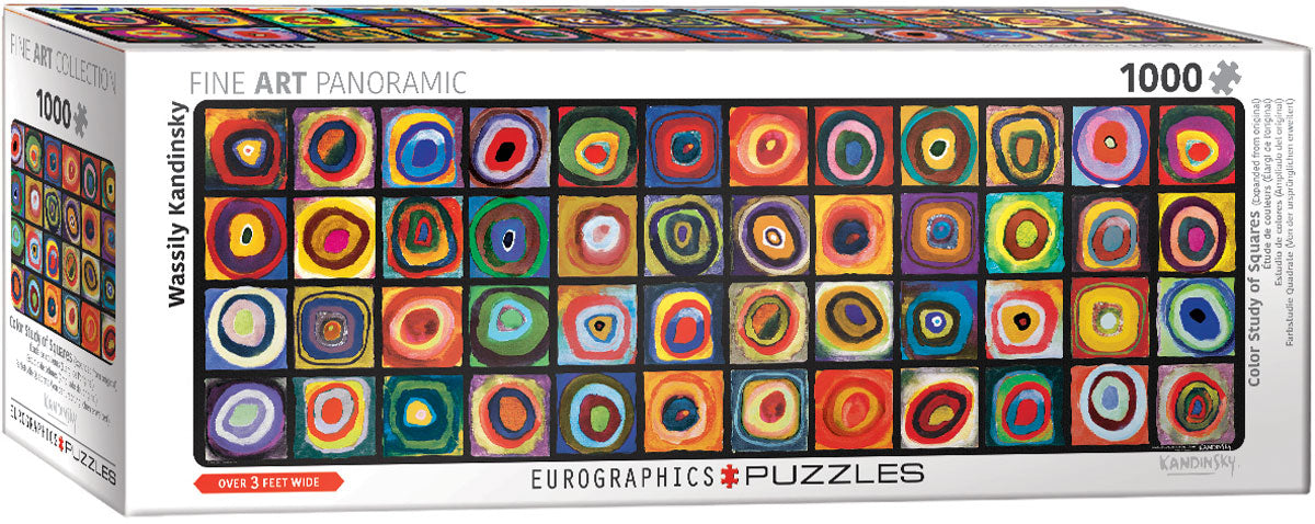 Kandinsky Colour Study of Squares Panoramic 1000 Piece Puzzle - Quick Ship - Puzzlicious.com