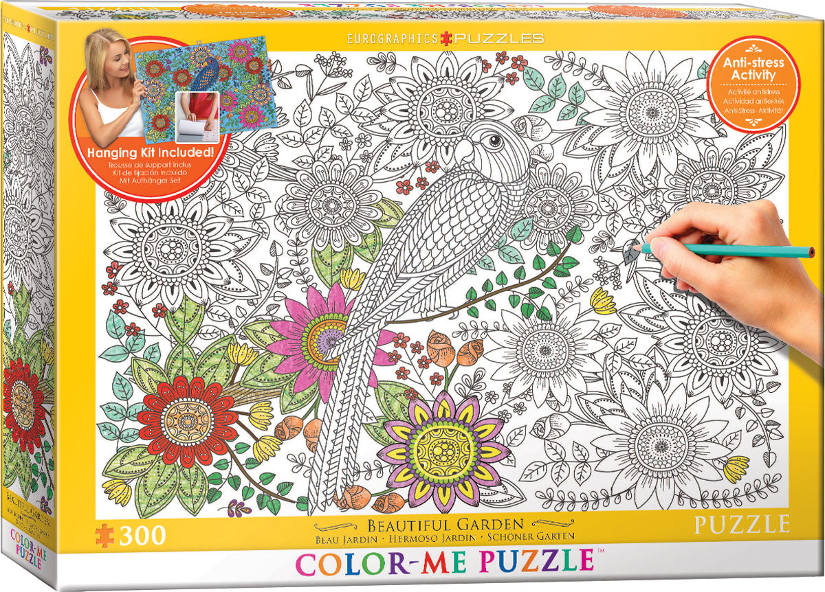 Beautiful Garden Color-Me 300 Piece Puzzle - Quick Ship - Puzzlicious.com