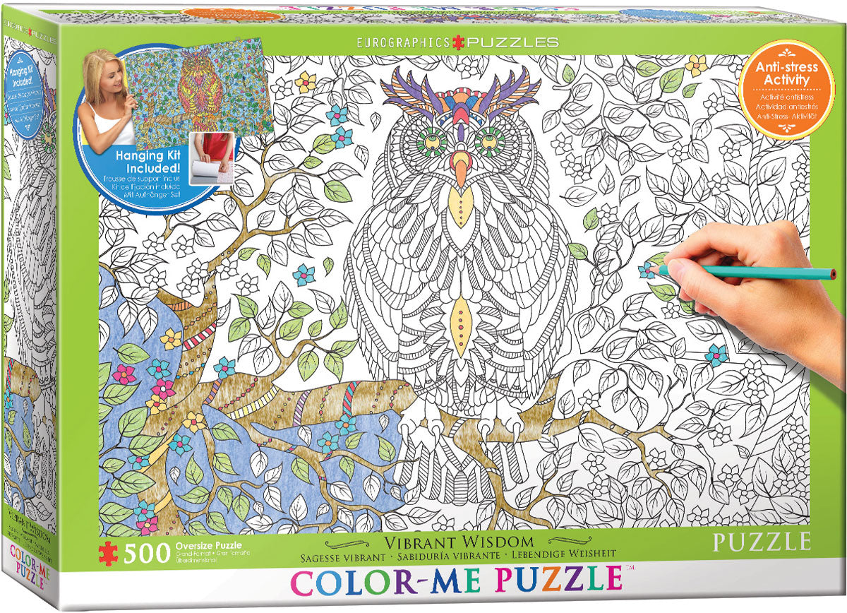Vibrant Wisdom Color-Me 500 Piece Puzzle - Quick Ship - Puzzlicious.com