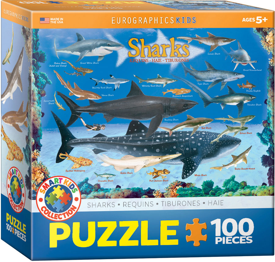Sharks 100 Piece Puzzle - Quick Ship - Puzzlicious.com
