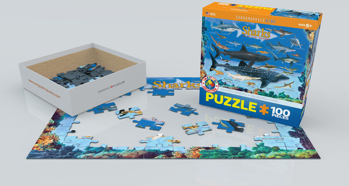 Sharks 100 Piece Puzzle - Quick Ship - Puzzlicious.com
