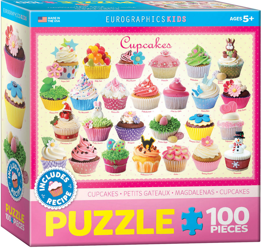 Eurographics Cupcakes 100 Piece Puzzle (Small Box) - Quick Ship - Puzzlicious.com
