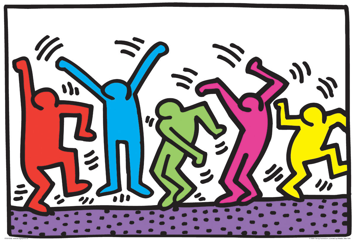 Keith Haring Dancing 100 Piece Puzzle - Quick Ship - Puzzlicious.com