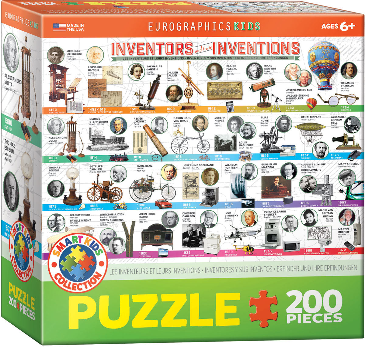 Inventors and Their Inventions 200 Piece Puzzle - Quick Ship - Puzzlicious.com