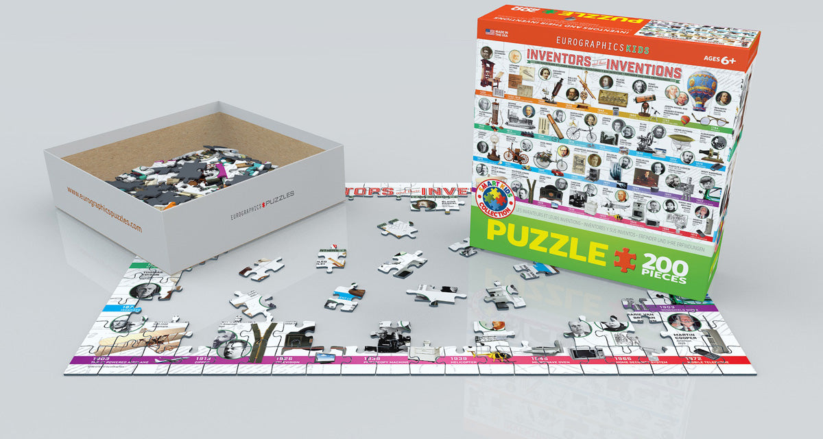Inventors and Their Inventions 200 Piece Puzzle - Quick Ship - Puzzlicious.com