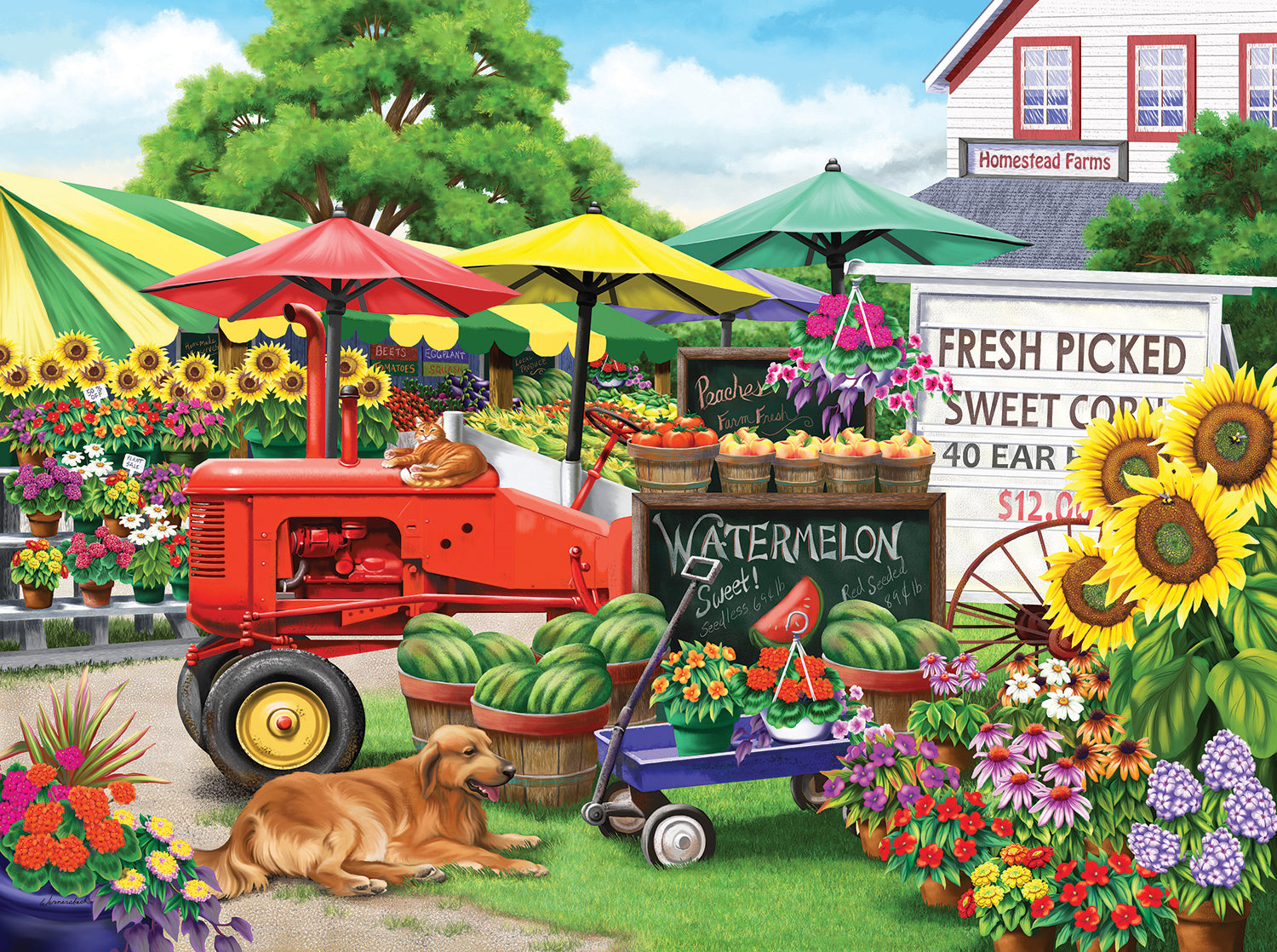 Farm Stand Bounty 1000 Piece Puzzle - Puzzlicious.com