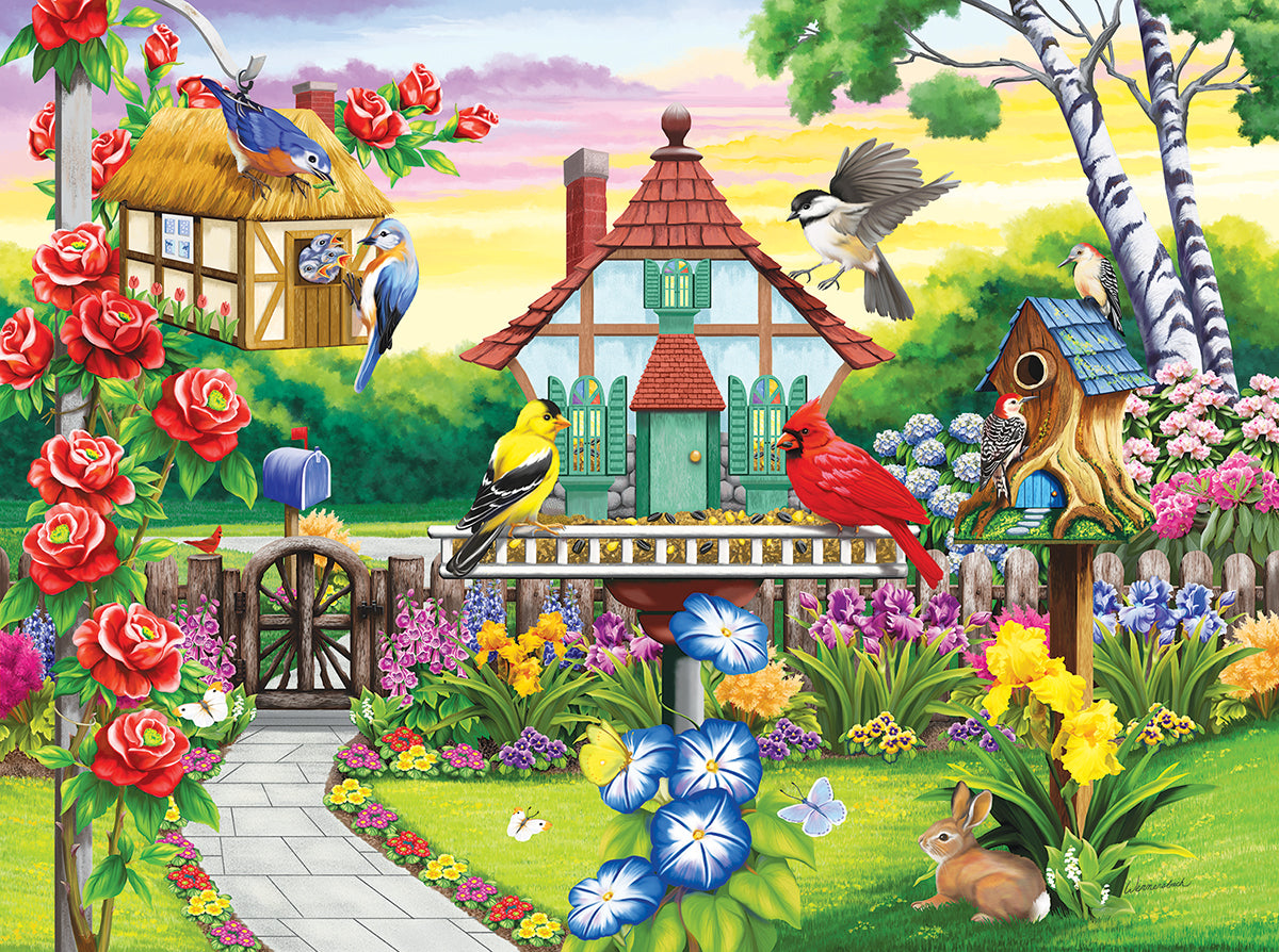 Bird&#39;s Favorite Garden 1000 Piece Puzzle - Quick Ship