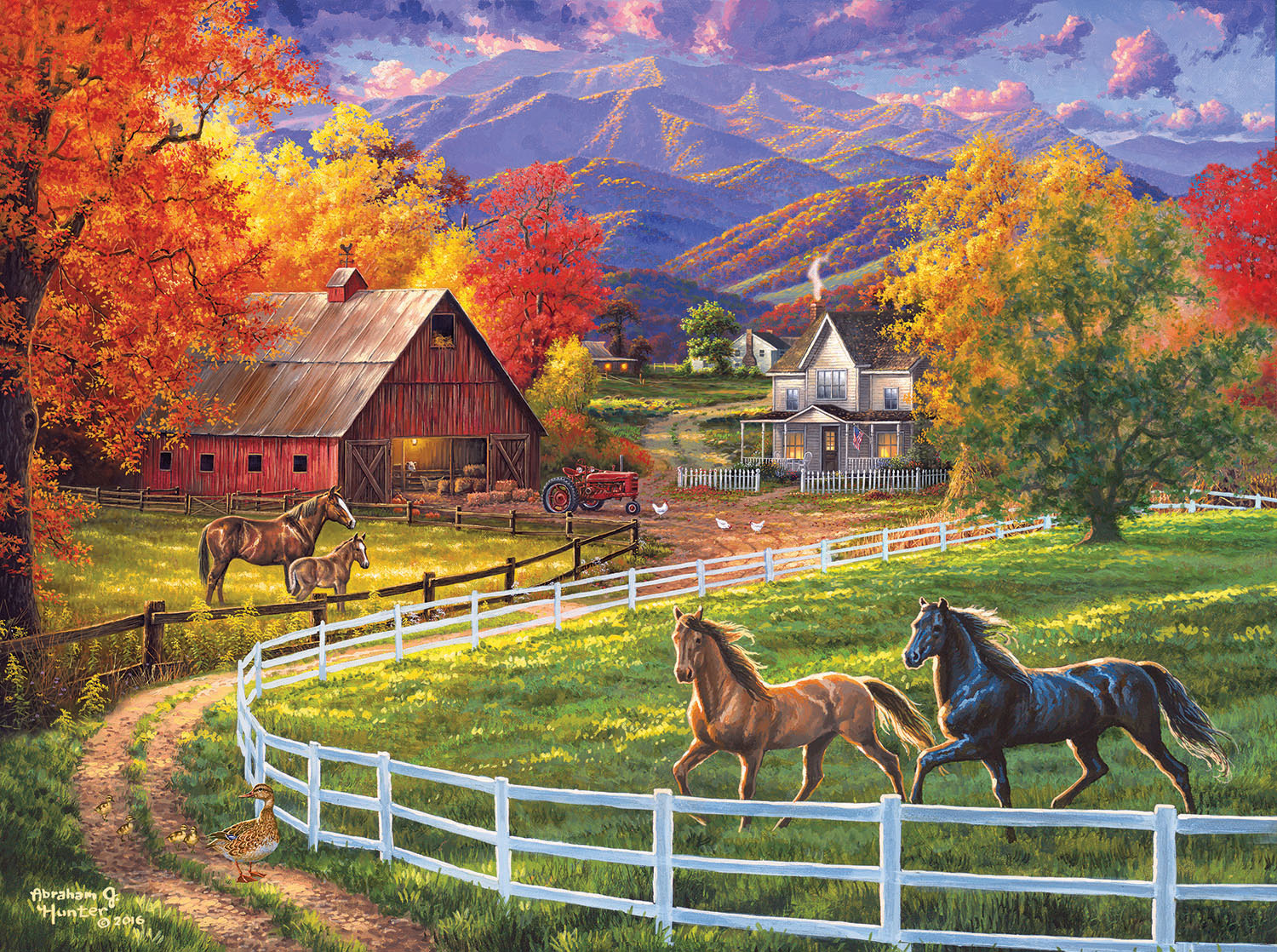 Horse Valley Farm 1000 Piece Puzzle - Quick Ship - Puzzlicious.com