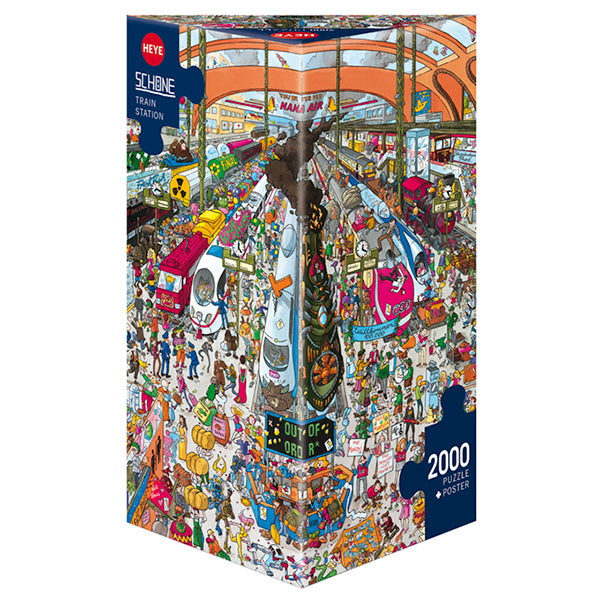 Schone&#39;s Train Station 2000 Piece Puzzle - Quick Ship