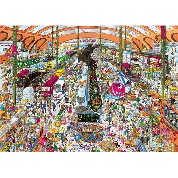 Schone&#39;s Train Station 2000 Piece Puzzle - Quick Ship
