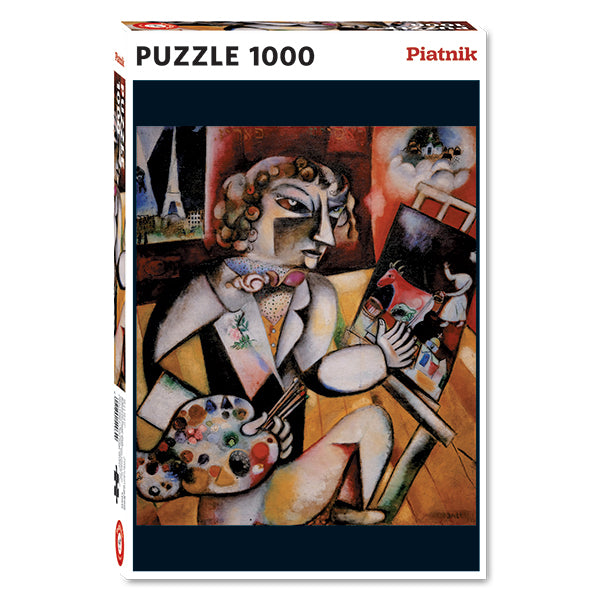 Marc Chagall's Self-Portrait with Seven Fingers 1000 Piece Puzzle - Puzzlicious.com