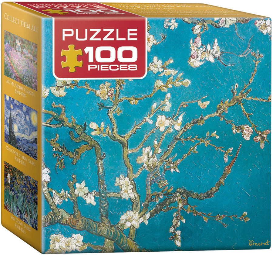 Van Gogh's Almond Blossom 100 Piece Mini Puzzle - Puzzlicious.com