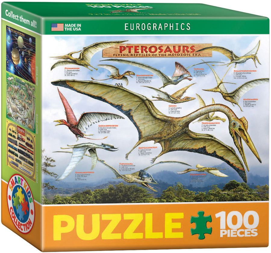 Pterosaurs 100 Piece Mini Puzzle - Quick Ship - Puzzlicious.com