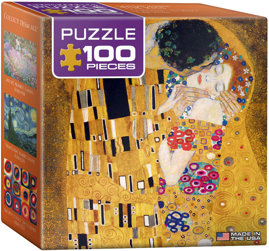Gustav Klimt&#39;s The Kiss 100 Piece Mini Puzzle - Quick Ship - Puzzlicious.com