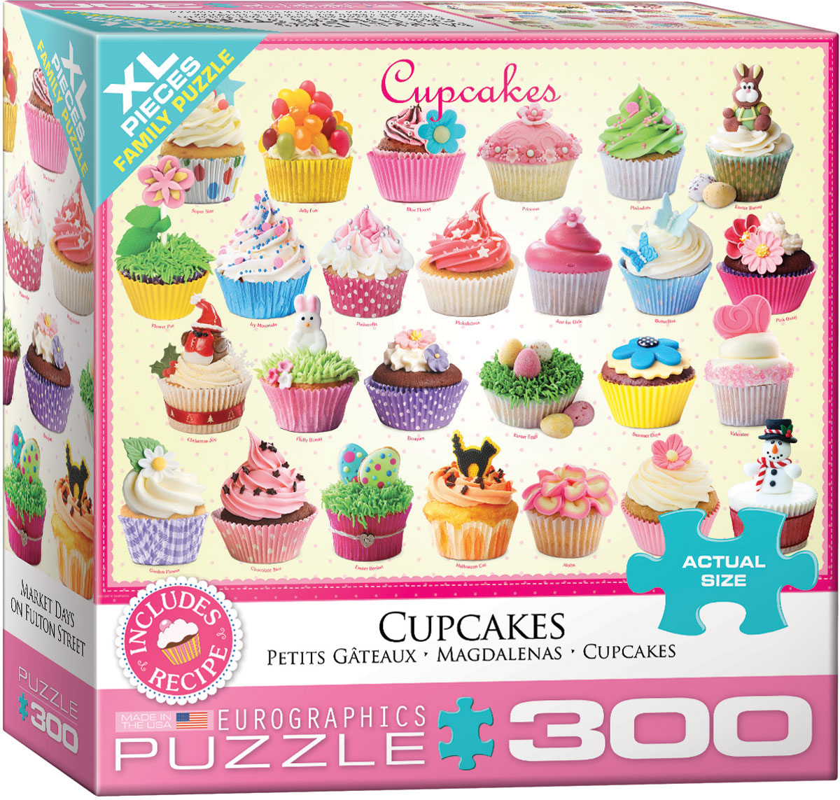 Eurographics Cupcakes 300 Piece Puzzle (Small Box) - Quick Ship - Puzzlicious.com