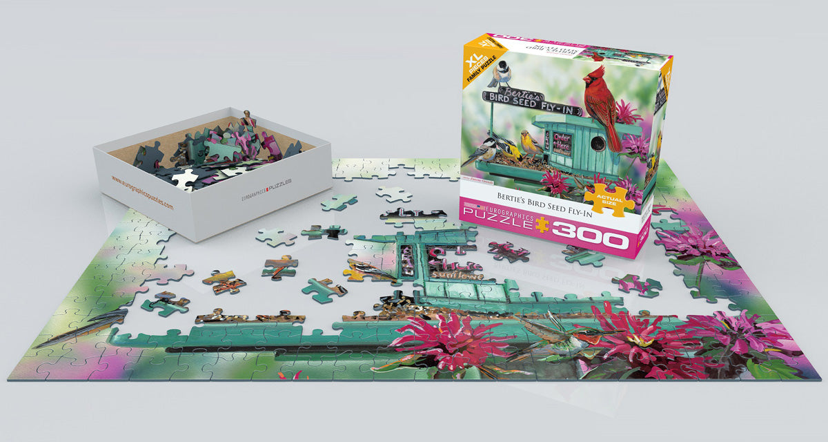 Bertie&#39;s Bird Seed Fly-In 300 Piece Puzzle - Quick Ship - Puzzlicious.com