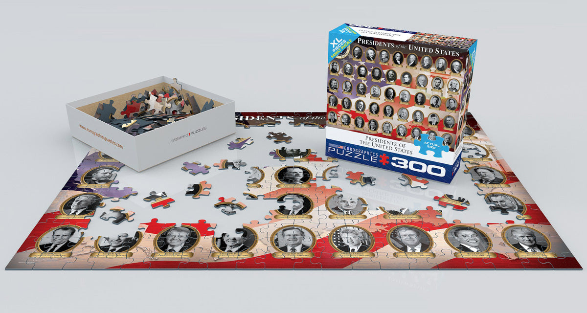 Presidents of the United States 300 Piece Puzzle with XL Pieces - Quick Ship - Puzzlicious.com