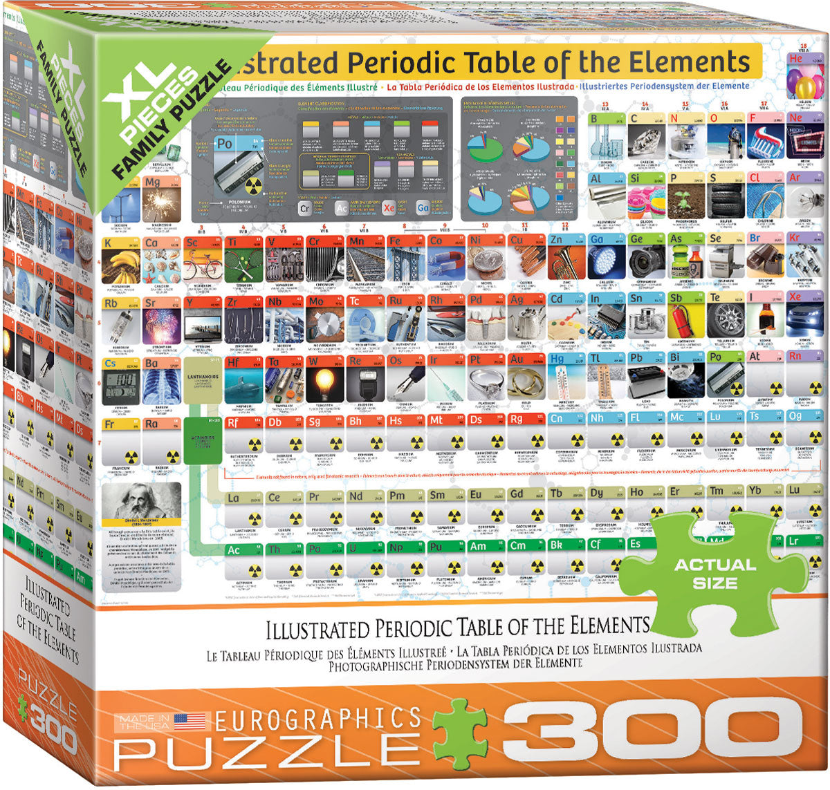 Illustrated Periodic Table of the Elements 300 Piece Puzzle with XL Pieces - Quick Ship - Puzzlicious.com