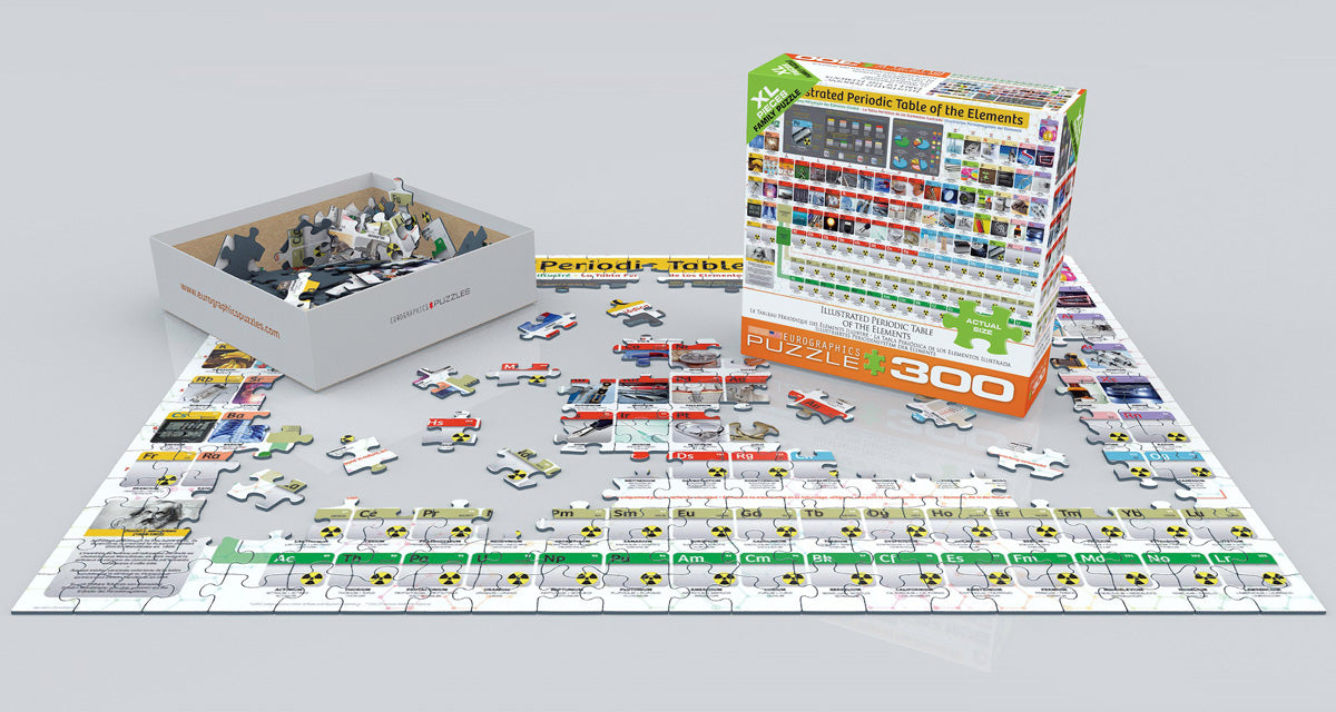 Illustrated Periodic Table of the Elements 300 Piece Puzzle with XL Pieces - Quick Ship - Puzzlicious.com