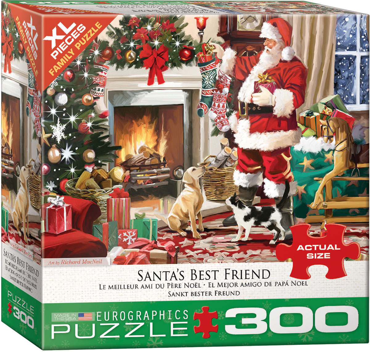 Santa&#39;s Best Friend 300 Piece Puzzle - Quick Ship - Puzzlicious.com