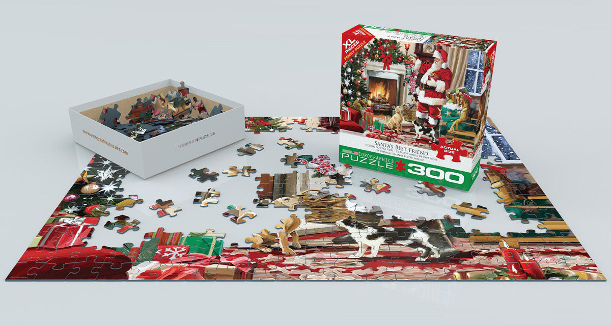 Santa&#39;s Best Friend 300 Piece Puzzle - Quick Ship - Puzzlicious.com