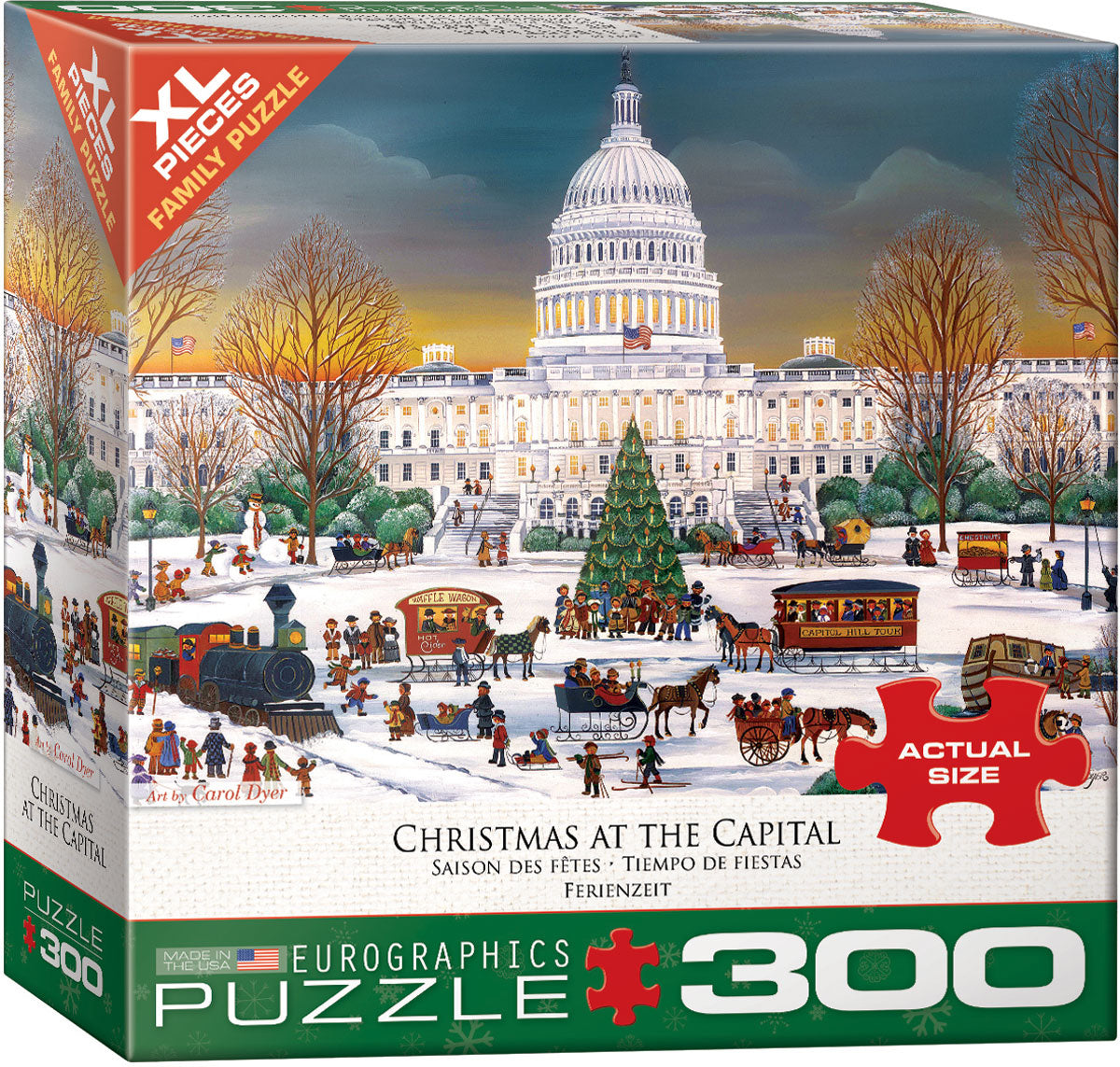 Christmas at the Capitol 300 Piece Puzzle - Quick Ship - Puzzlicious.com