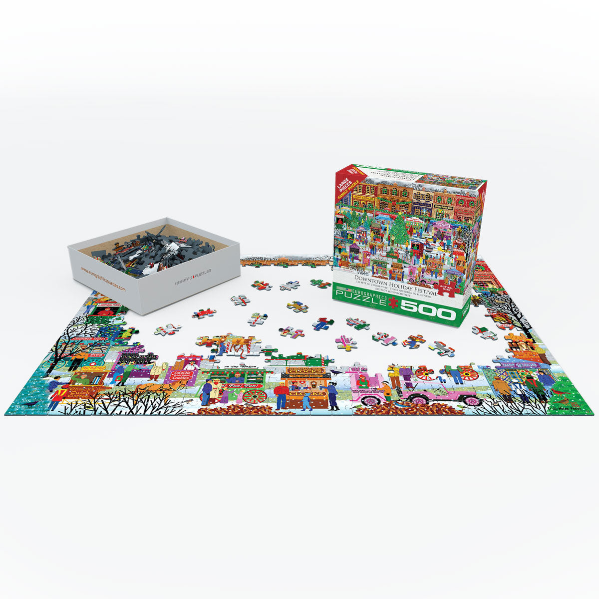 Downtown Holiday Festival 500 Piece Puzzle - Quick Ship - Puzzlicious.com