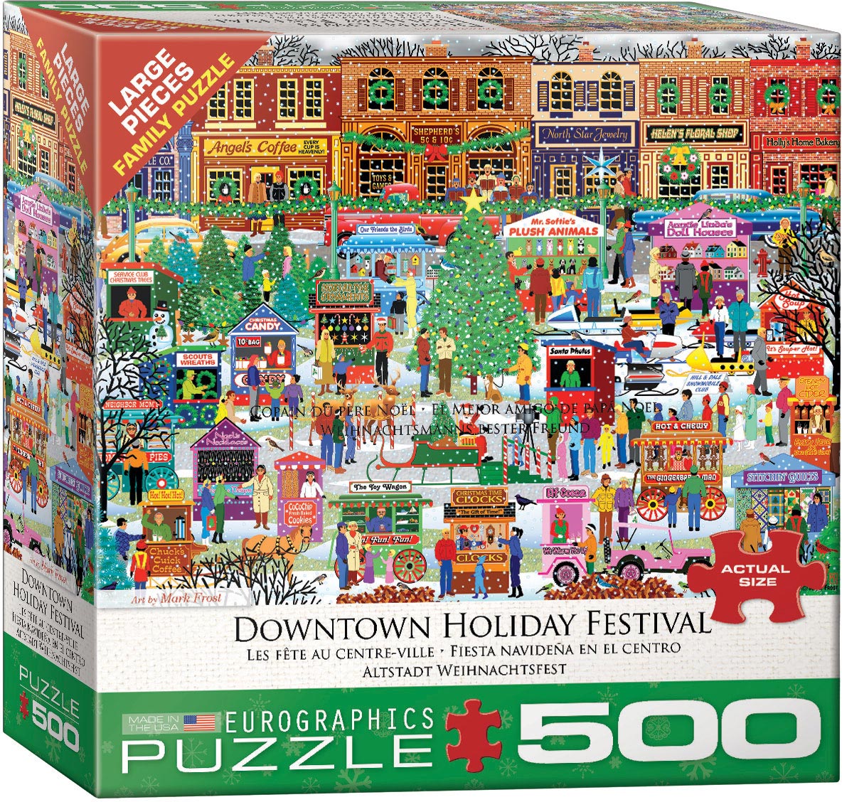 Downtown Holiday Festival 500 Piece Puzzle - Quick Ship - Puzzlicious.com