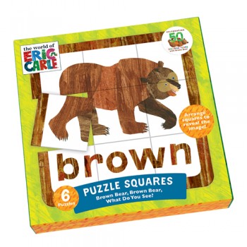 The World of Eric Carle(TM) Brown Bear, Brown Bear, What Do You See? Puzzle Squares - Quick Ship - Puzzlicious.com