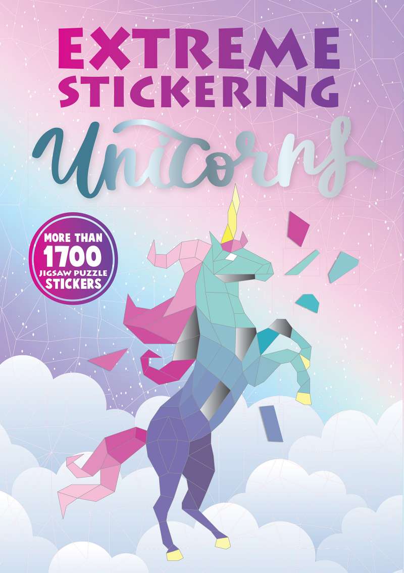 Extreme Unicorns Sticker Art Puzzle Book - Quick Ship - Puzzlicious.com
