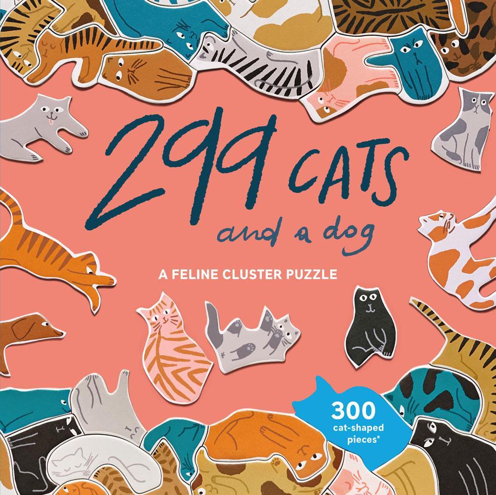 299 Cats (and a dog) 300 Piece Cluster Puzzle - Quick Ship - Puzzlicious.com